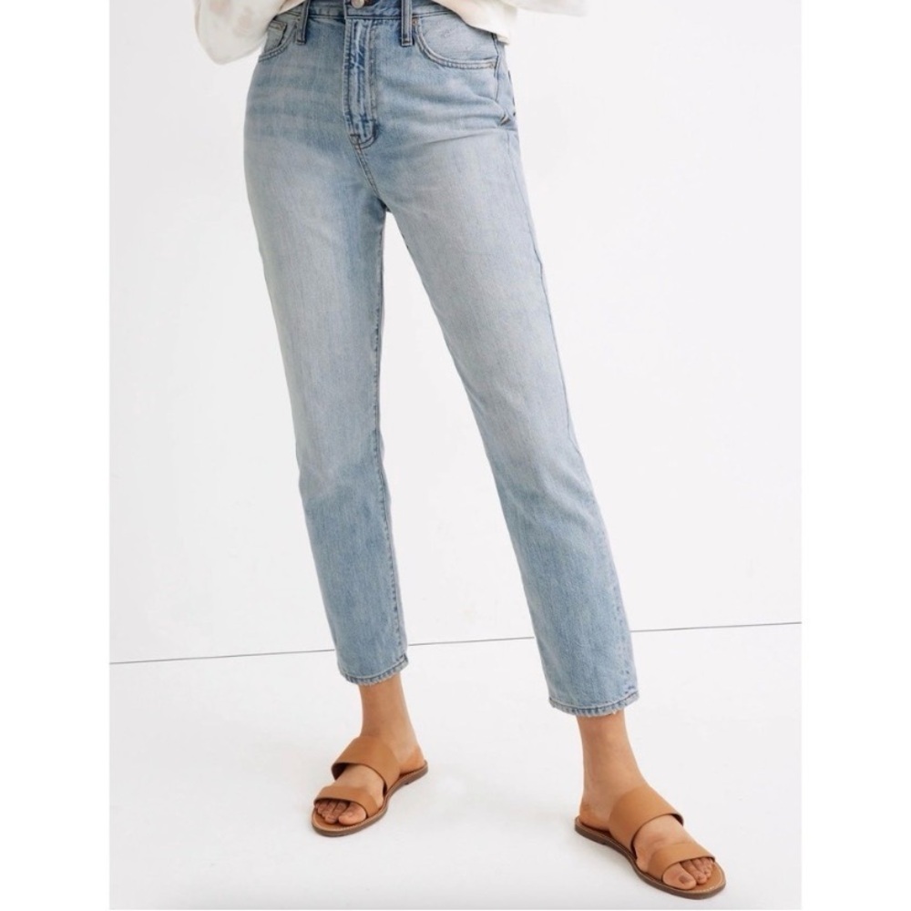 Madewell The Curvy Perfect Vintage High-Rise Jeans Light Wash Denim Size 28